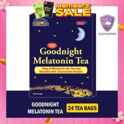 21ST CENTURY Goodnight Melatonin Sugar-free Tea Bags Blended with Chamomile Flowers (For Relexation & Restful Sleep) 5mg x 24s
