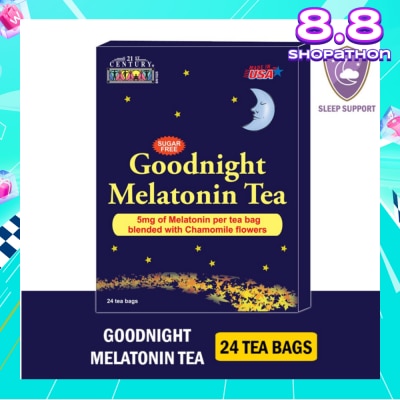 21ST CENTURY Goodnight Melatonin Sugar-free Tea Bags Blended with Chamomile Flowers (For Relexation & Restful Sleep) 5mg x 24s