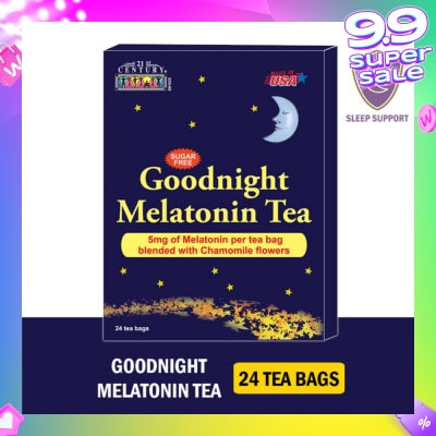 21ST CENTURY Goodnight Melatonin Sugar-free Tea Bags Blended with Chamomile Flowers (For Relexation & Restful Sleep) 5mg x 24s