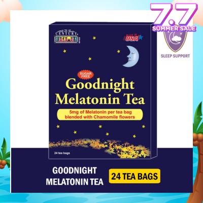 21ST CENTURY Goodnight Melatonin Sugar-free Tea Bags Blended with Chamomile Flowers (For Relexation & Restful Sleep) 5mg x 24s