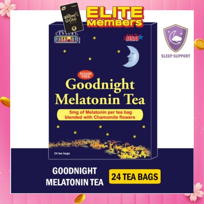 21ST CENTURY Goodnight Melatonin Sugar-free Tea Bags Blended with Chamomile Flowers (For Relexation & Restful Sleep) 5mg x 24s
