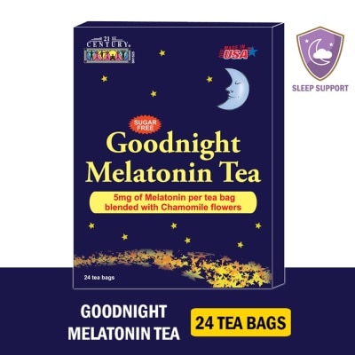 21ST CENTURY Goodnight Melatonin Sugar-free Tea Bags Blended with Chamomile Flowers (For Relexation & Restful Sleep) 5mg x 24s