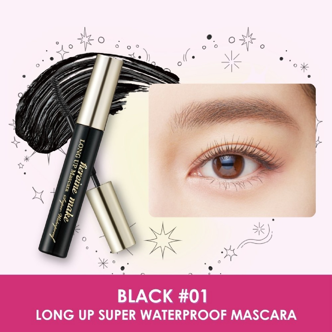Long Up Super Waterproof Mascara #01 Black 6g