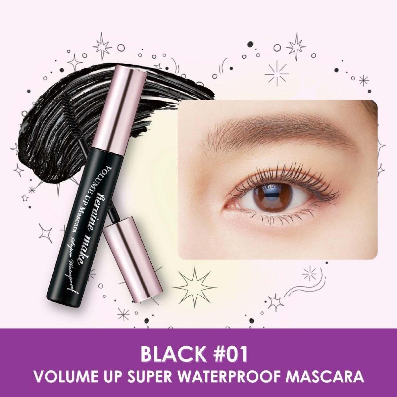 Volume Up Super Waterproof Mascara #01 Black 6g