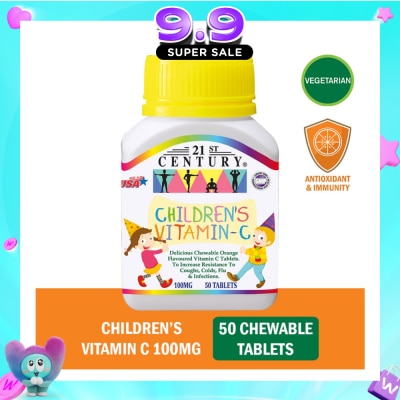 21ST CENTURY - Children's Chewable Vegetarian Orange Flavoured Vitamin C Tablets (Maintain Body Resistance) 100mg 50s image