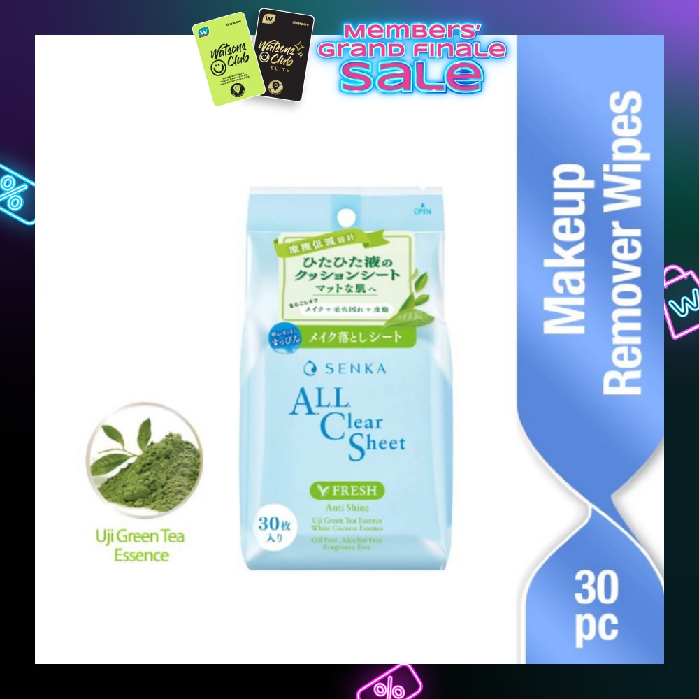 Senka Anti-Shine All Clear Sheet 30s (Expiry: Aug`2026)