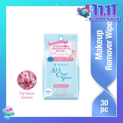 SENKA All Clear Sheet Bright (Remove Makeup For Brighter Skin) 30s