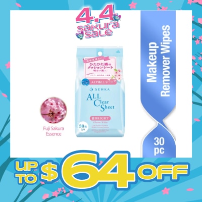 SENKA - All Clear Sheet Bright (Remove Makeup For Brighter Skin) 30s