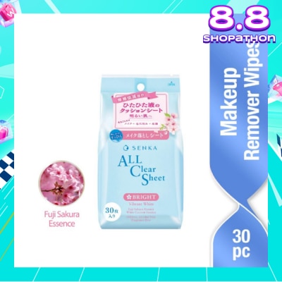 SENKA All Clear Sheet Bright (Remove Makeup For Brighter Skin) 30s
