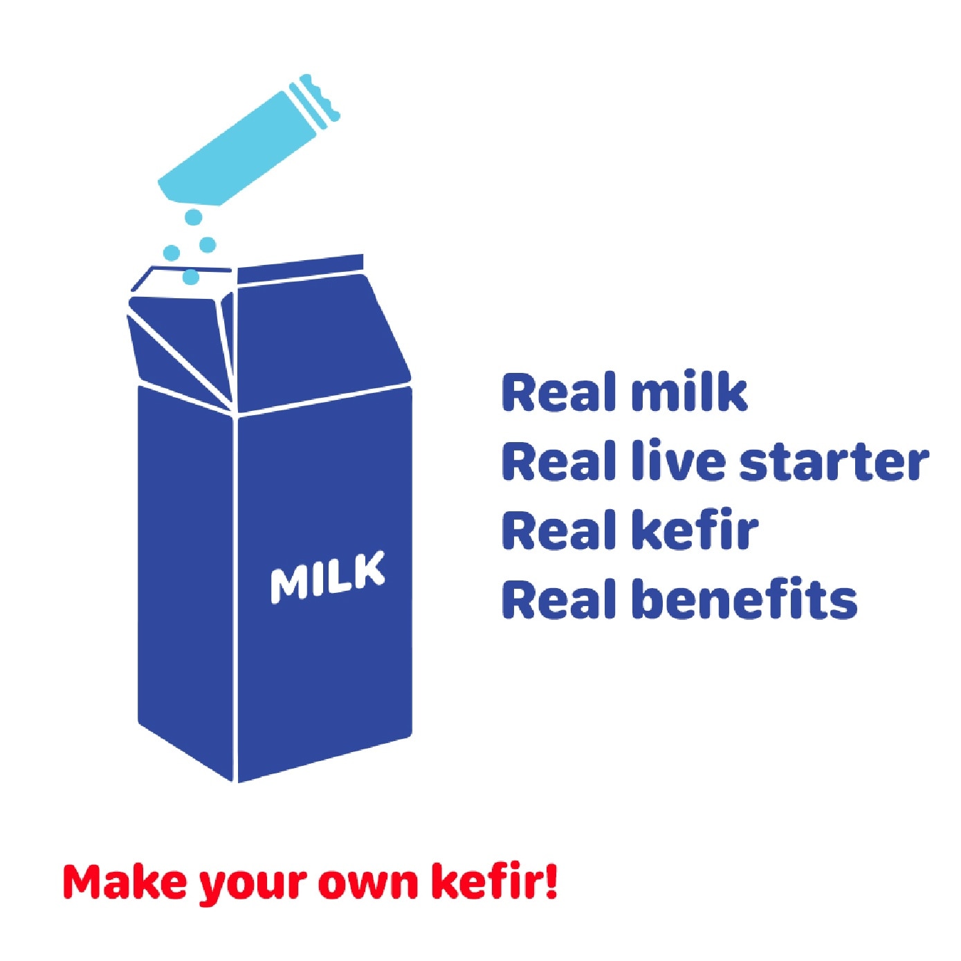 Freeze-dried Kefir Starter with Added Calcium 3.8g x 12s