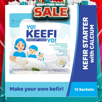 YO KEEFI YO - Freeze-dried Kefir Starter with Added Calcium 3.8g x 12s