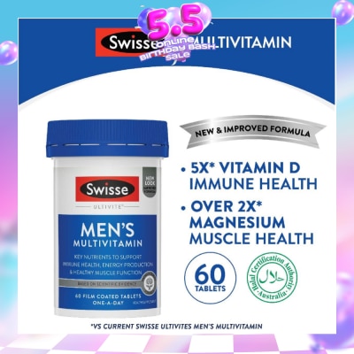 SWISSE - Men's Ultivite Multivitamin Tablet 60s