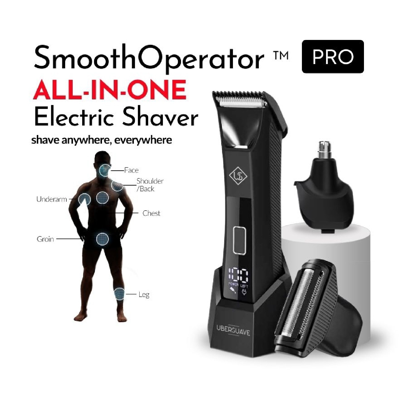 Smooth Operator™ Pro All-In-One Electric Shaver 1s