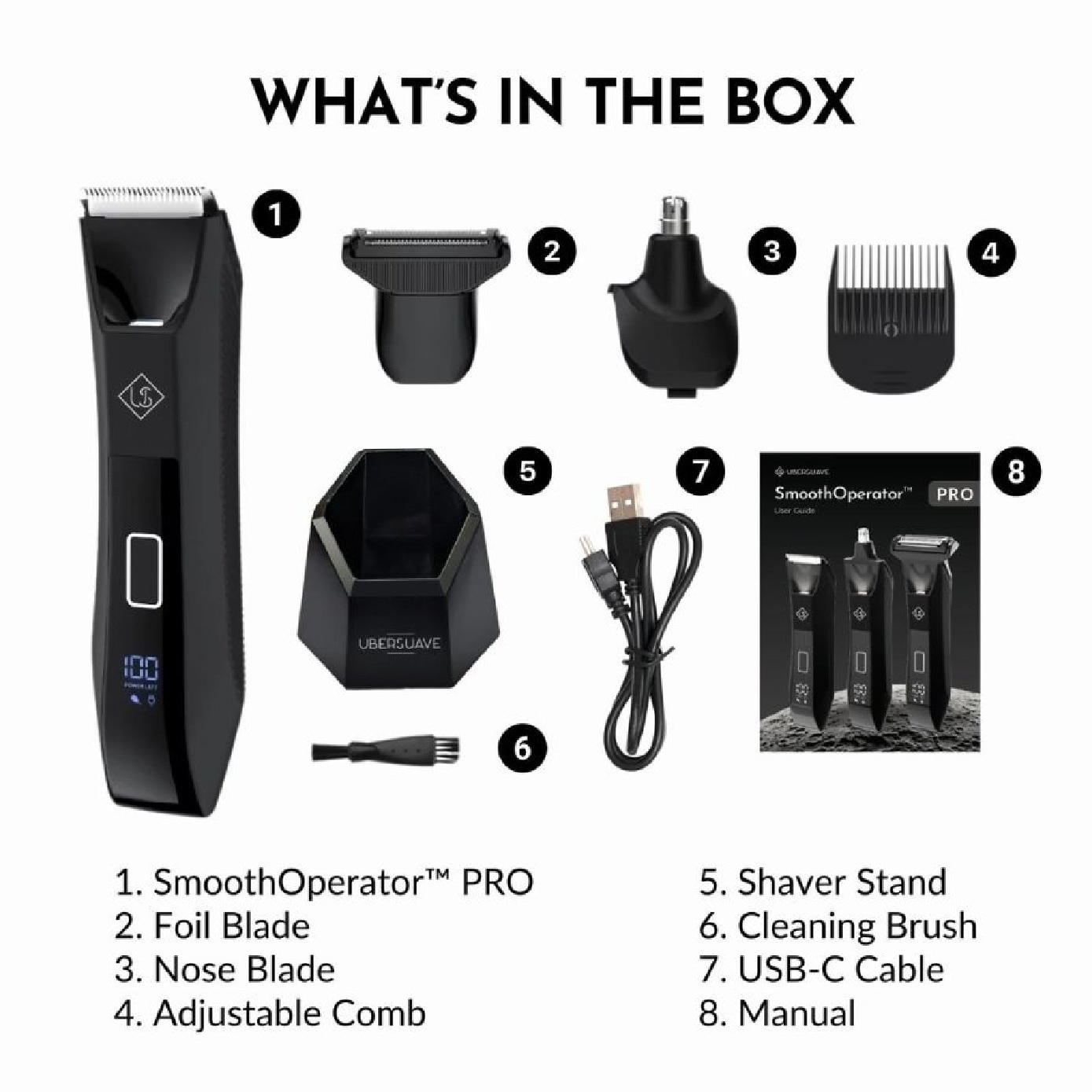 Smooth Operator™ Pro All-In-One Electric Shaver 1s