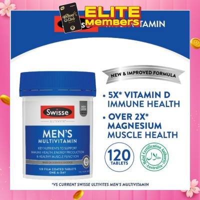 SWISSE Ultivite Men's Multivitamin Tablet 120s&nbsp;(Expiry: Aug`2026)
