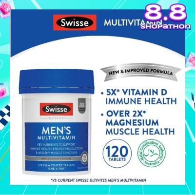 SWISSE Ultivite Men's Multivitamin Tablet 120s (Expiry: Nov`2025)