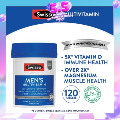 SWISSE - Ultivite Men's Multivitamin Tablet 120s&nbsp; (Expiry: Jan`2027)
