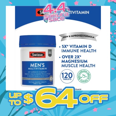 SWISSE - Ultivite Men's Multivitamin Tablet 120s&nbsp;(Expiry: Aug`2026)