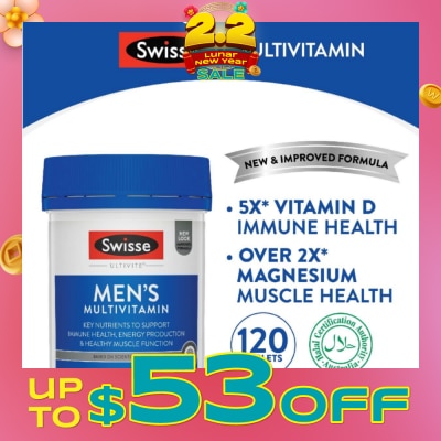 SWISSE Ultivite Men's Multivitamin Tablet 120s&nbsp;(Expiry: Aug`2026)