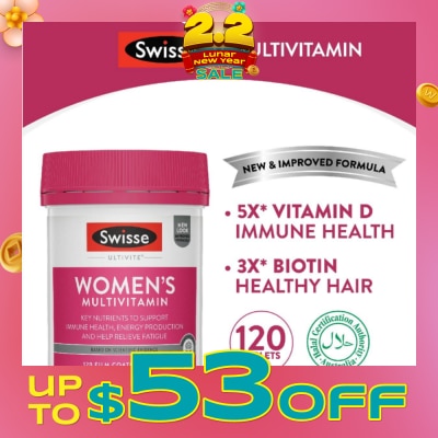 SWISSE Women’s Ultivite Multivitamin 120 Tablets (Expiry: Oct`2026)