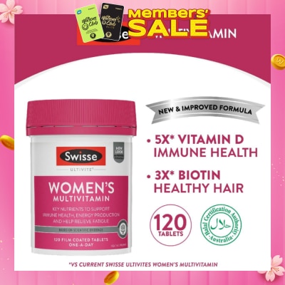 SWISSE Women’s Ultivite Multivitamin 120 Tablets (Expiry: Oct`2026)