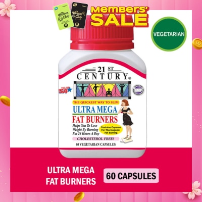 21ST CENTURY Ultra Mega Fat Burners Vegetarian Cholesterol Free Capsules ( Prevent Excess Fat in Liver) 60s