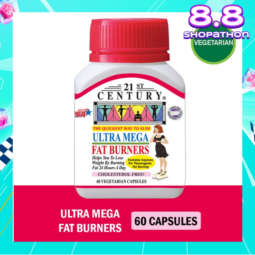 Ultra Mega Fat Burners Vegetarian Cholesterol Free Capsules ( Prevent Excess Fat in Liver) 60s