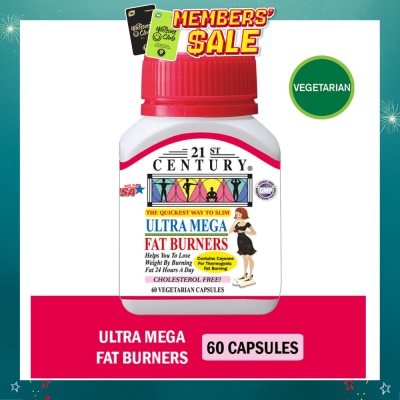 21ST CENTURY - Ultra Mega Fat Burners Vegetarian Cholesterol Free Capsules ( Prevent Excess Fat in Liver) 60s
