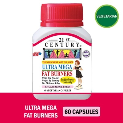 21ST CENTURY Ultra Mega Fat Burners Vegetarian Cholesterol Free Capsules ( Prevent Excess Fat in Liver) 60s