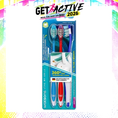 WATSONS - All-in-One 7 Benefits Toothbrush Soft (360 Deep Cleaning + Massage Gums + Reduce Odour-Causing Bacteria) 3s image