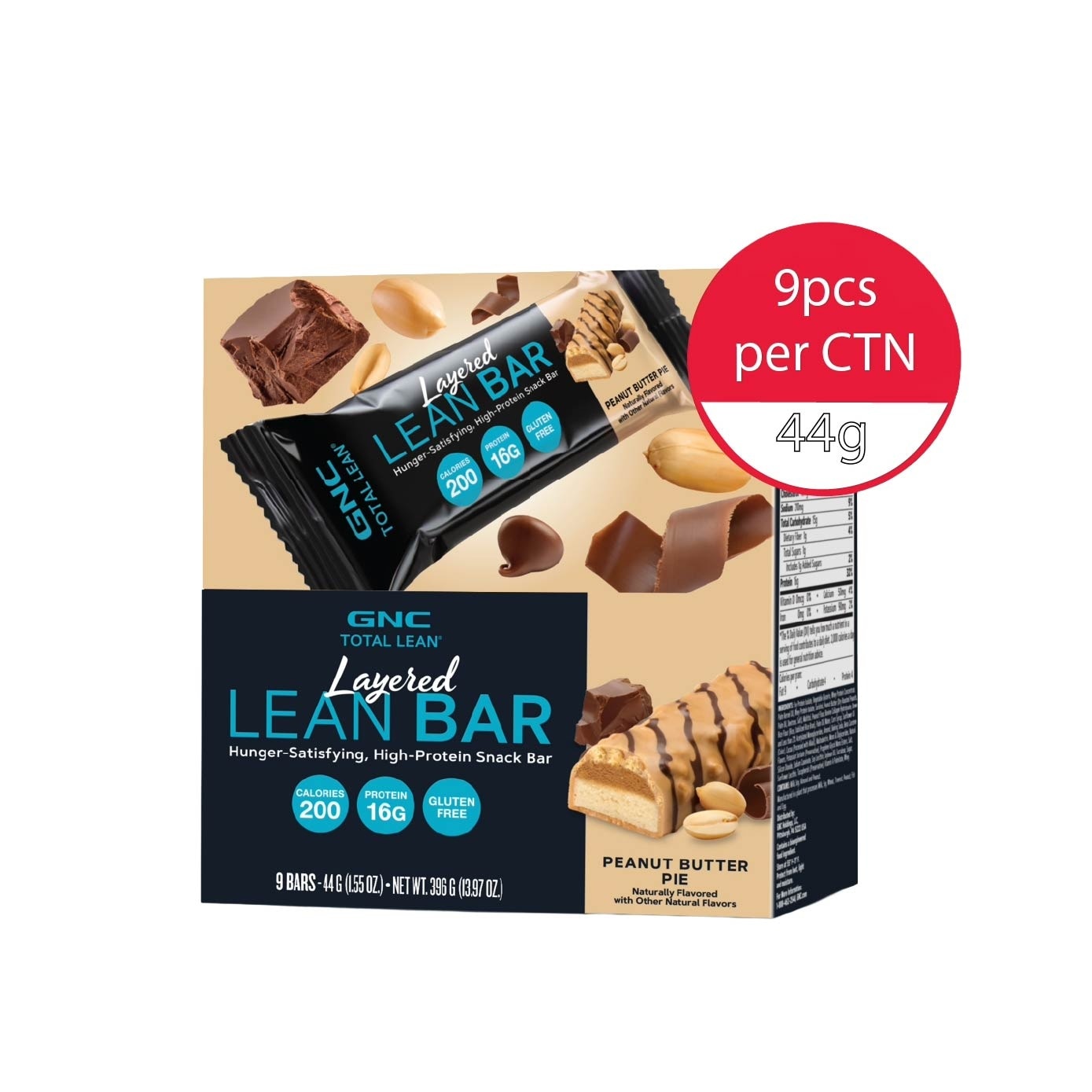 Total Lean Burn Chocolate Fudge Shake + Peanut Butter Pie Protein Bar Bundle Set 1s