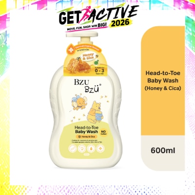 BZU BZU - Head-to-Toe Honey & Cica Baby Wash 600ml image