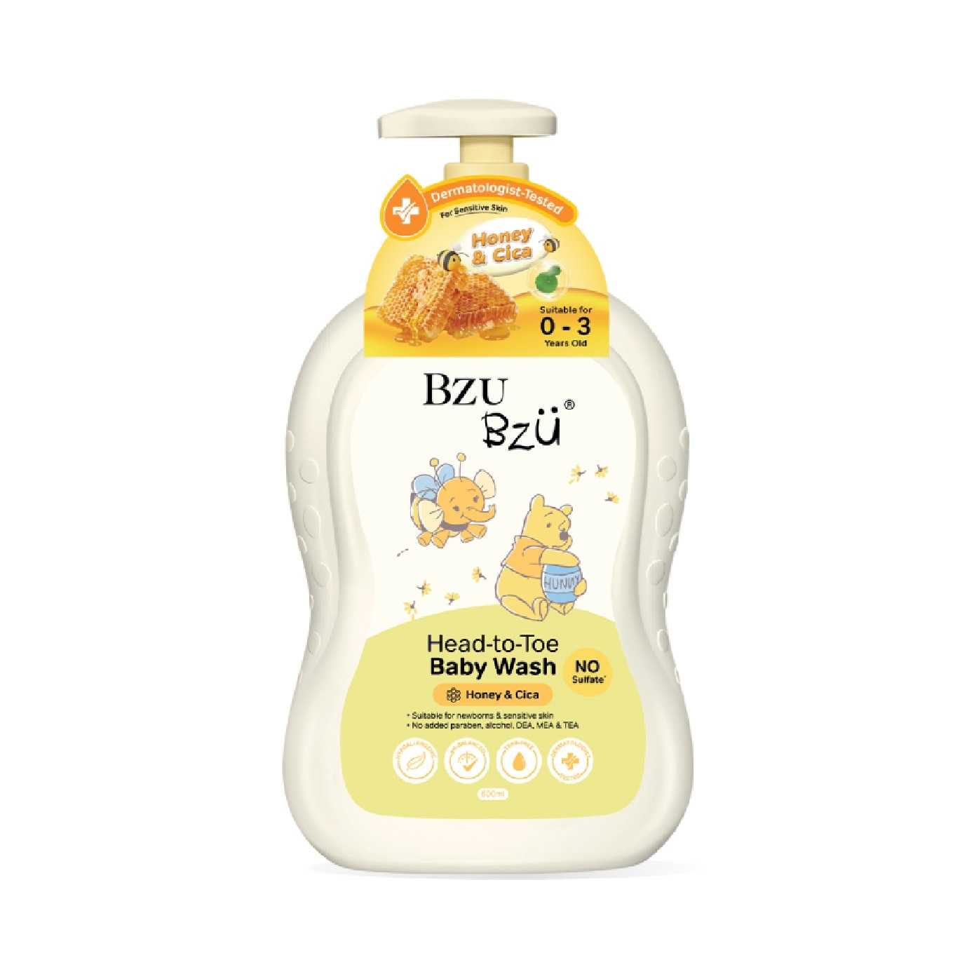 Head-to-Toe Honey & Cica Baby Wash 600ml