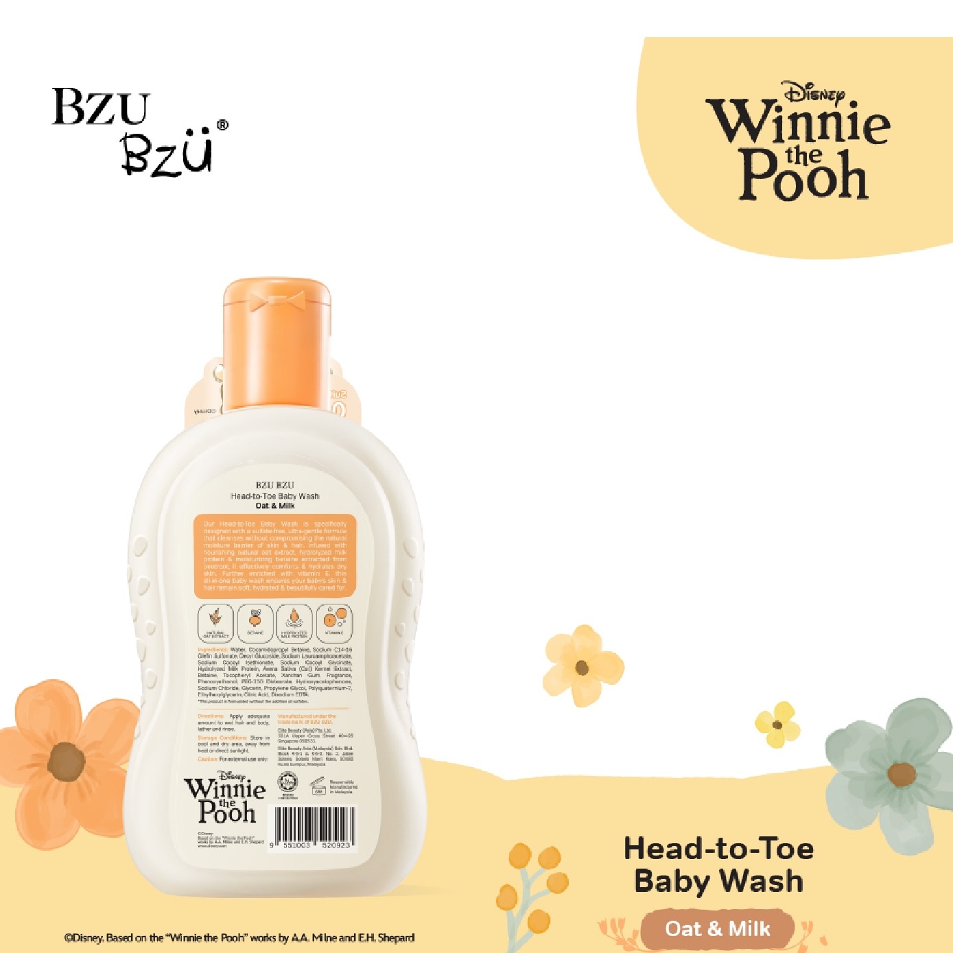 Head-to-Toe Oat & Milk Body Wash 200ml