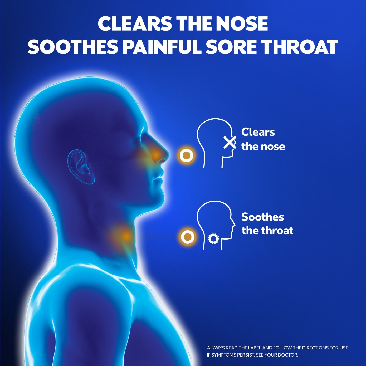 VapoDrops +Painful Sore Throat Honey Liquicentre Lozenge 16s