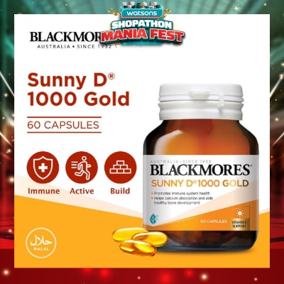 BLACKMORES - Sunny D 1000 Gold Capsules 60s