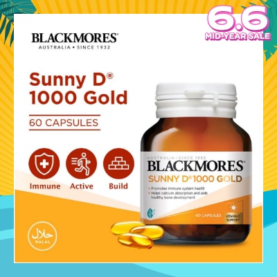 BLACKMORES Sunny D 1000 Gold Capsules 60s