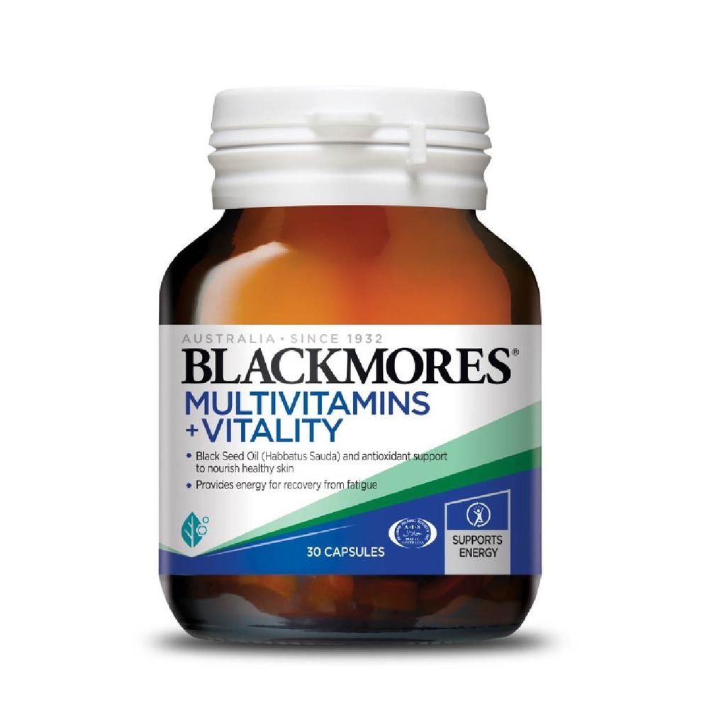 Blackmores Multivitamins + Vitality Capsules 30s<BR>