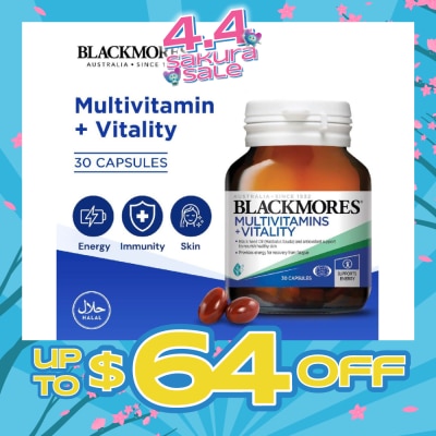 BLACKMORES - Multivitamins + Vitality Capsules 30s