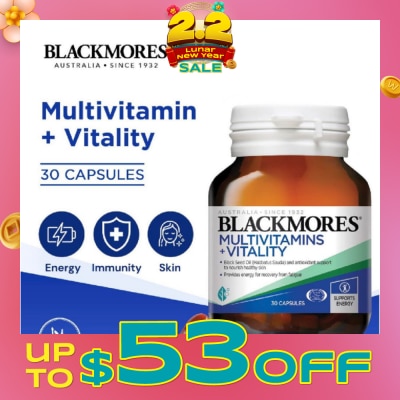 BLACKMORES Multivitamins + Vitality Capsules 30s