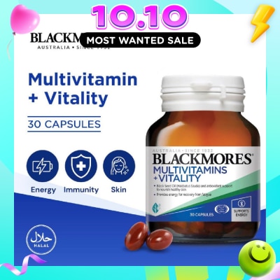 BLACKMORES Multivitamins + Vitality Capsules 30s image