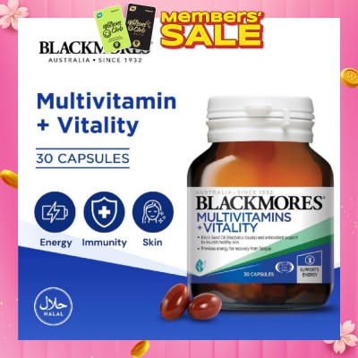 BLACKMORES Multivitamins + Vitality Capsules 30s