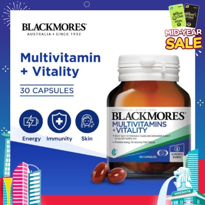 BLACKMORES Multivitamins + Vitality Capsules 30s