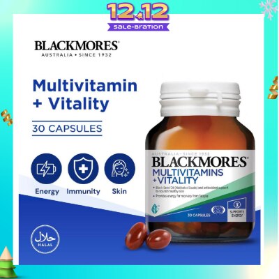 BLACKMORES Multivitamins + Vitality Capsules 30s