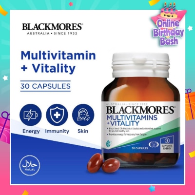 BLACKMORES Multivitamins + Vitality Capsules 30s