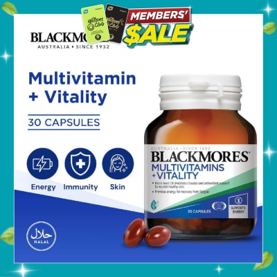 BLACKMORES Multivitamins + Vitality Capsules 30s image