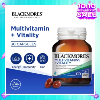 BLACKMORES Multivitamins + Vitality Capsules 30s