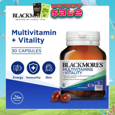 BLACKMORES - Multivitamins + Vitality Capsules 30s