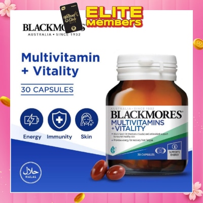 BLACKMORES Multivitamins + Vitality Capsules 30s