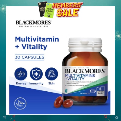 BLACKMORES - Multivitamins + Vitality Capsules 30s